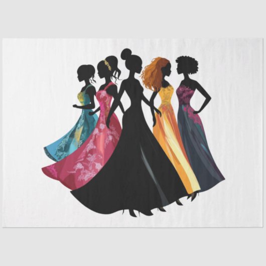 説明ファッションハイクラスショー女性 薄葉紙 (正面)