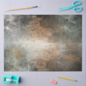 説明フェイク銅メタリックグレーテクスチャ 薄葉紙 (クラフト)