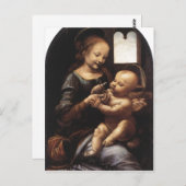 説明ベノワマドンナレオナルドダヴィンチ油o ポストカード (正面/裏面)