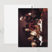 説明ミケランジェロ・ダ・カラヴァッジョEでの夕食 ポストカード (正面/裏面)