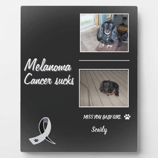 説明不能なメラノーマペットの祈り配置 フォトプラーク (正面)