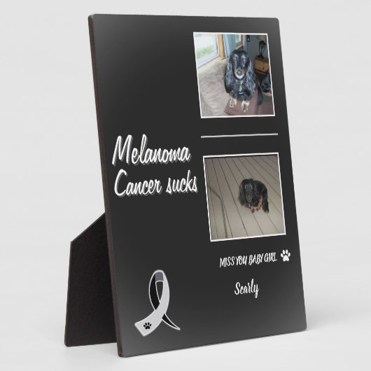 説明不能なメラノーマペットの祈り配置 フォトプラーク (側面)