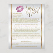 説明 – ピンクのグリッターリップ チラシ (裏面)