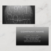 説明-簿記名刺の灰色 名刺 (正面/裏面)