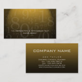 説明-簿記名刺の金ゴールド 名刺 (正面/裏面)