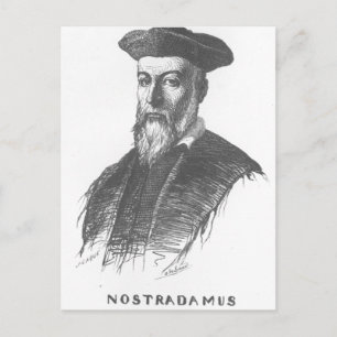 説明 – Nostradamusのポートレート描b ポストカード