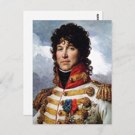 説明Joachim Muratのポートレートの断片 ポストカード (正面/裏面)