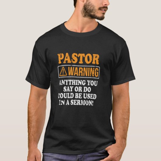 説法警告では牧師の何でも使える Tシャツ (正面)