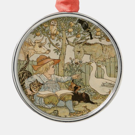 読おもしろい メタルオーナメント (正面)