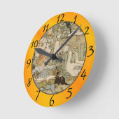 読おもしろい ラウンド壁時計 (傾斜)