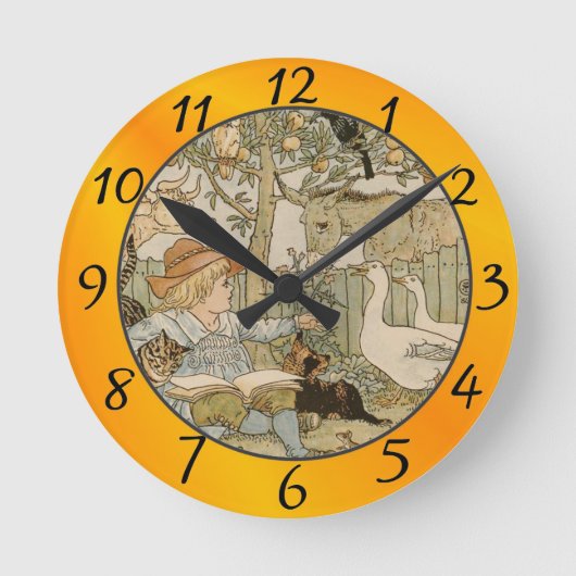読おもしろい ラウンド壁時計 (正面)