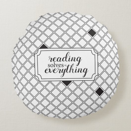 読が全てを解決する装飾用クッション ラウンドクッション (正面)