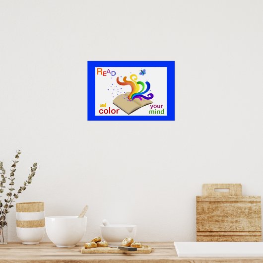 読とあなたの心のリテラシーのポスターを塗る ポスター (キッチン)