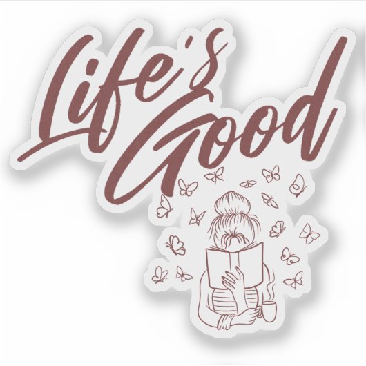 読とコーヒーブックシール シール (正面)