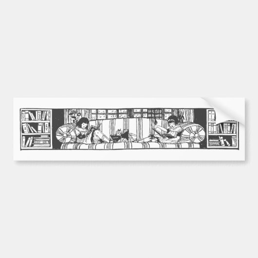 読とドリー バンパーステッカー (正面)