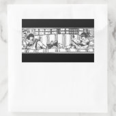 読とドリー 長方形シール (バッグ)