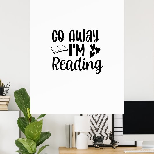 読のア遠くにート行読く ポスター (ホームオフィス)