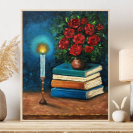 読のイルミネーションファインアートスチルライフブック ポスター