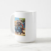 読のスペル、バックパックとスマイルV2+文字 コーヒーマグカップ (正面左)