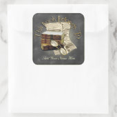 読のデザイン蔵書票スクエアステッカー スクエアシール (バッグ)