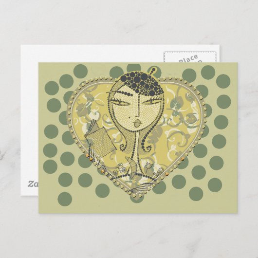 読のファッションTシャツとギフト ポストカード (正面/裏面)