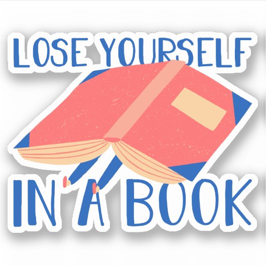 読のモダン引用文本に自分を失う シール (正面)