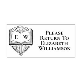 読のライブラリヴィンテージ蔵書票を返す セルフインキングスタンプ