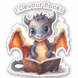 *~*読の可愛いベビードラゴンAP88 I DEVOUR Books シール
