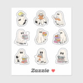 読の可愛い幽霊パック不気味ブックラバーシート シール (シート)
