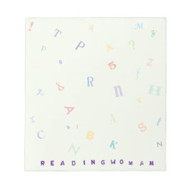 読の女性5.5x6 ノートパッド