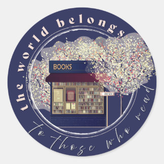読の愛読者、図書館本クラブ ラウンドシール