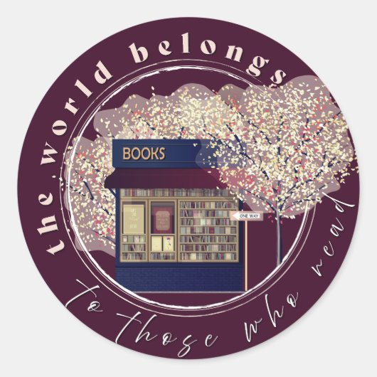 読の愛読者、図書館本クラブ ラウンドシール (正面)