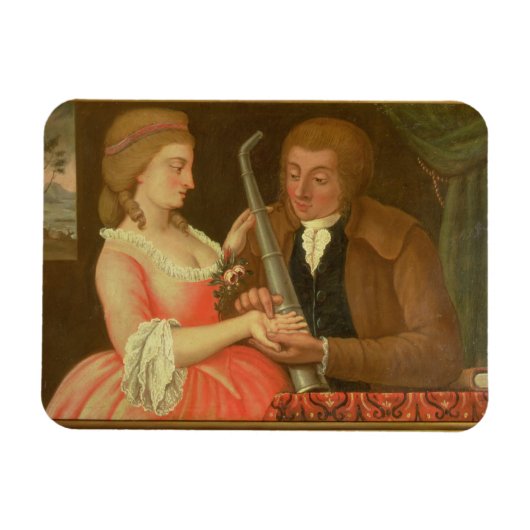 読の手のひら(キャンバスの油) マグネット (横)