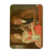 読の手のひら(キャンバスの油) マグネット (縦)