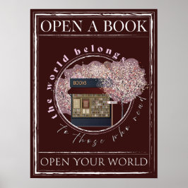 読の本、読書好きの芸術 ポスター