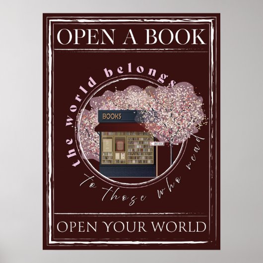 読の本、読書好きの芸術 ポスター (正面)