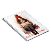 読の雑誌かわいい女の子の本と犬の秋 ノートブック (右側)