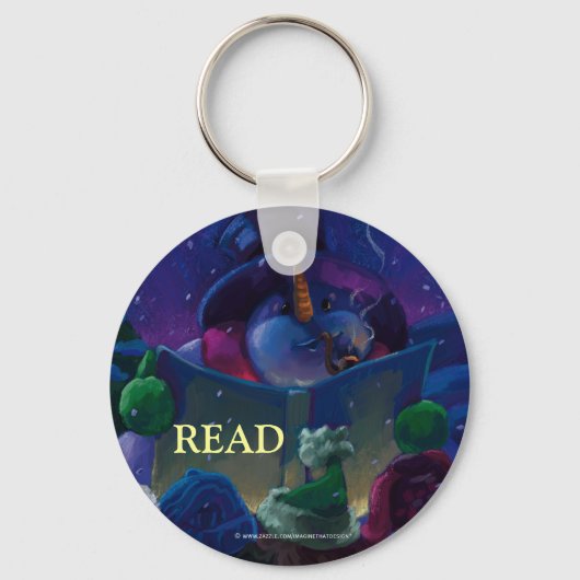 読の雪だるまアー読トキーチェーン キーホルダー (正面)