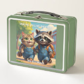 読の、スペル、バックパックとスマイル メタルランチボックス (正面)