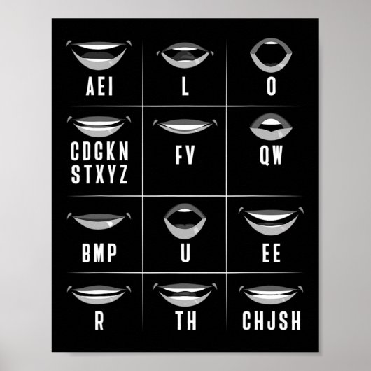 読のAslハンドジェスチャーろう難聴が待ち受けている ポスター (正面)