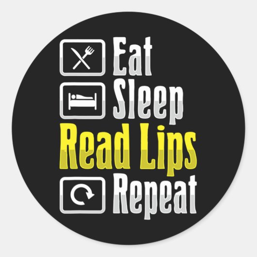 読のAslハンドジェスチャーろう難聴が待ち受けている ラウンドシール (正面)