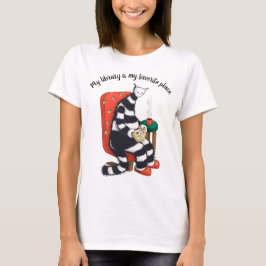 読のCatおもしろいライブラリ Tシャツ