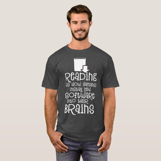 読のHumans Install Software into Brains Tシャツ (正面フル)