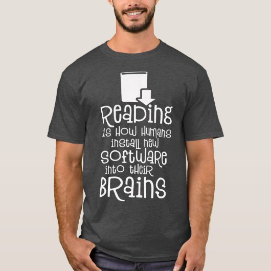 読のHumans Install Software into Brains Tシャツ (正面)