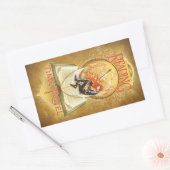 読はタイムトラベル 長方形シール (封筒)