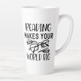 読は世界を大きく作るTシャツのツートーンCoff カフェラテマグ