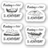 読は冒険するチケット- Sticker Pack 2 シール (正面)