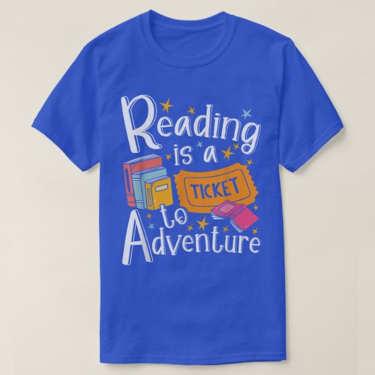 読は冒険本の恋人の贈り物のチケット Tシャツ (デザイン正面)