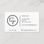 読は本屋カッコいい- Blue Business Card 名刺 (裏面)