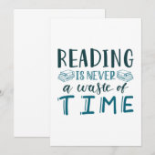 読は決して時間の無駄ではない サンキューカード (正面/裏面)